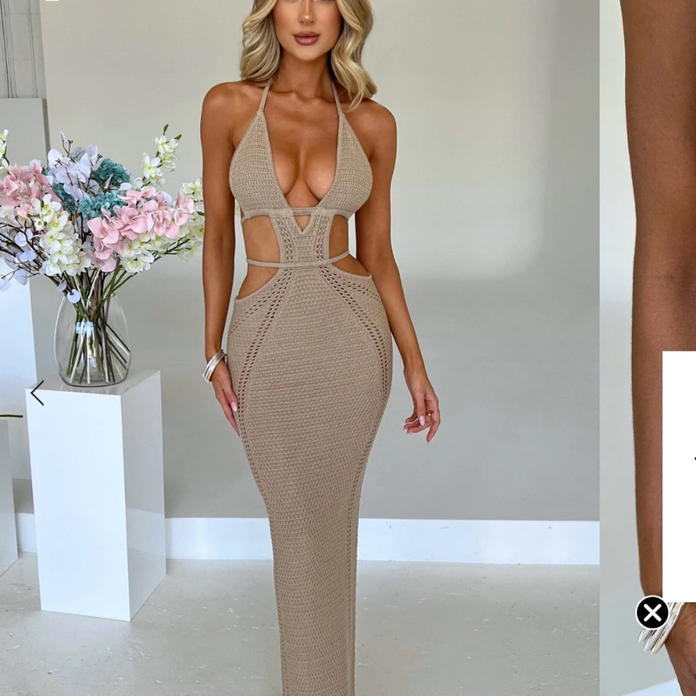 BabyBoo Arabella Maxi Dress in Beige